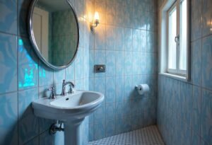 Industrial style bathroom remodel NYC